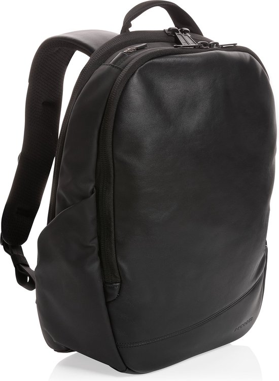 DECODED D22BP3BK Leather Backpack Black - Laptop 16"