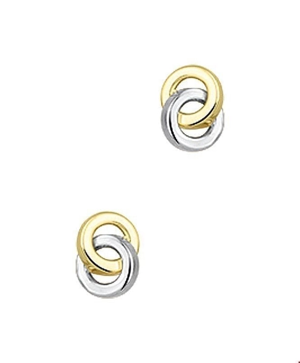 Huiscollectie 4015155 Bicolor gouden oorbellen