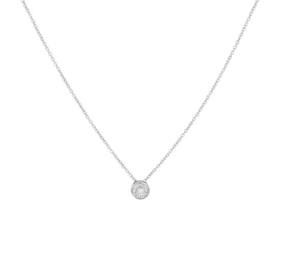 Witgouden Collier diamant 0.09ct H SI 42 - 43 4105454
