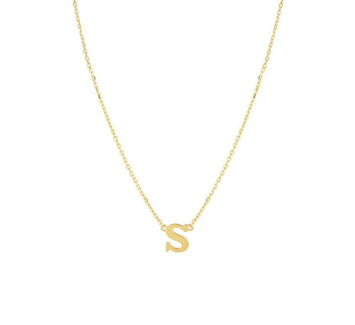 Geelgouden Collier letter S 40 - 42 - 44 cm 4021383