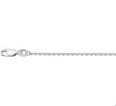 The Jewelry Collection Ketting Anker Gediamanteerd 1,6 mm 42 cm - Zilver