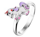 The Kids Jewelry Collection Ring Eenhoorn - Zilver