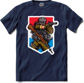 Tactical games | Airsoft - Paintball | leger sport kleding - T-Shirt - Unisex - Navy Blue - Maat 4XL