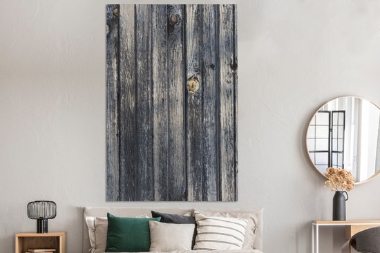 Tableau sur toile Fond avec structure en planches - 120x180 cm - Décoration murale XXL