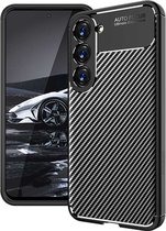 iMoshion Hoesje Geschikt voor Samsung Galaxy S23 Plus Hoesje Siliconen - iMoshion Carbon Softcase Backcover - Zwart