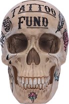 Nemesis Now - Tattoo Fund - Natural Bone Coloured Traditional Tribal Tattoo Fund Skull
