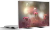 Laptop sticker - 17.3 inch - Vlinder - Bloemen - Lente - 40x30cm - Laptopstickers - Laptop skin - Cover