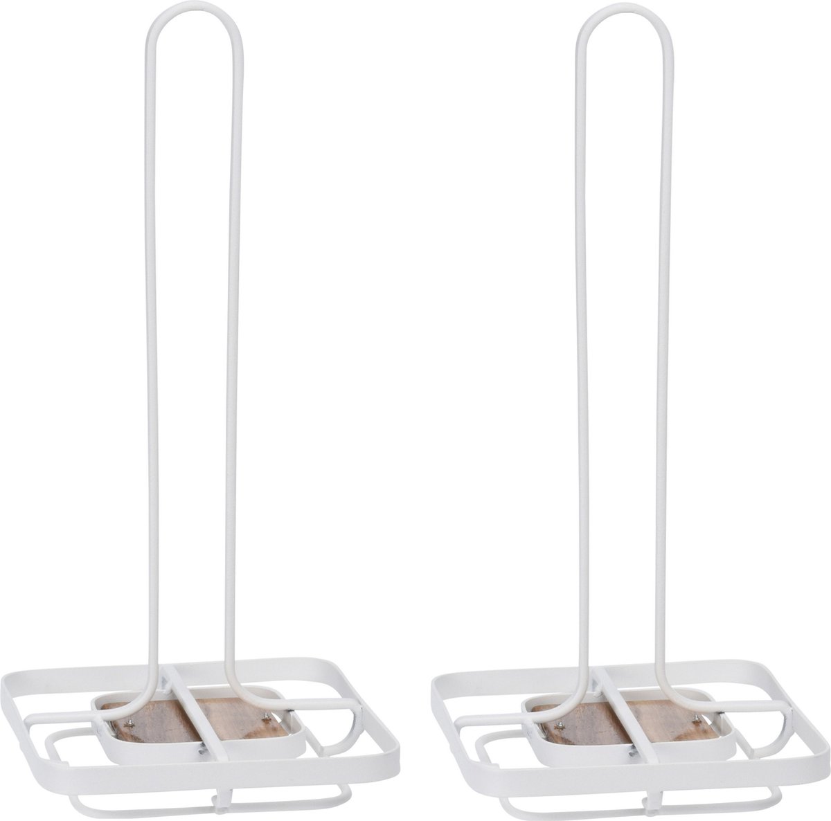 Excellent Houseware - 2x stuks Keukenrolhouders van wit metaal 30cm