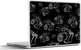 Sticker pour ordinateur portable - 12,3 pouces - Appareil photo - Motifs - Zwart et Wit - 30 x 22 cm - Autocollants pour ordinateur portable - Skin pour ordinateur portable - Housse