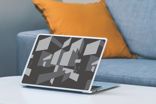 Sticker ordinateur portable - 12,3 pouces - 3D - Motifs - Zwart Wit