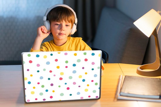 Sticker pour ordinateur portable - 11,6 pouces - Confettis - Pois - Motif - 30x21cm - Autocollants pour ordinateur portable - Skin pour ordinateur portable - Housse