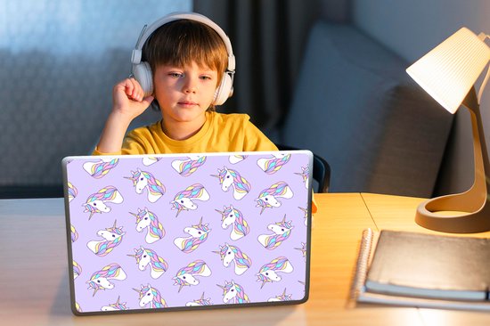 Sticker pour ordinateur portable - 13,3 pouces - Licorne - Pastel - Motifs - 31x22,5cm - Autocollants pour ordinateur portable - Skin pour ordinateur portable - Housse