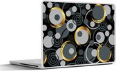 Autocollant pour ordinateur portable - 14 pouces - Or - Cercle - Motifs - 32x5x23x5cm - Autocollants pour ordinateur portable - Peau pour ordinateur portable - Couverture