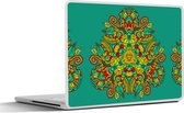 Laptop sticker - 17.3 inch - Patronen - Krullen - Folklore - 40x30cm - Laptopstickers - Laptop skin - Cover