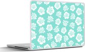 Laptop sticker - 15.6 inch - Hawaii - Hibiscus - Bloem - Patronen - 36x27,5cm - Laptopstickers - Laptop skin - Cover