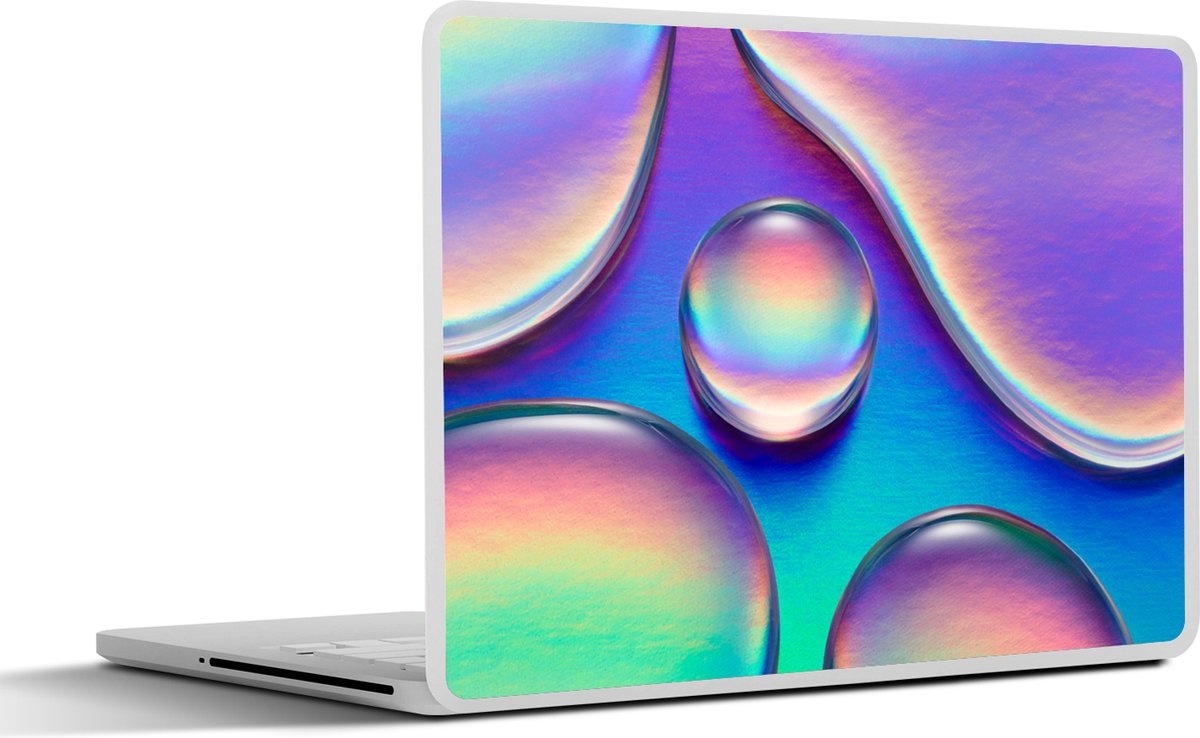 Laptop sticker - 17.3 inch - Water - Regenboog - Abstract - 40x30cm - Laptopstickers - Laptop skin - Cover
