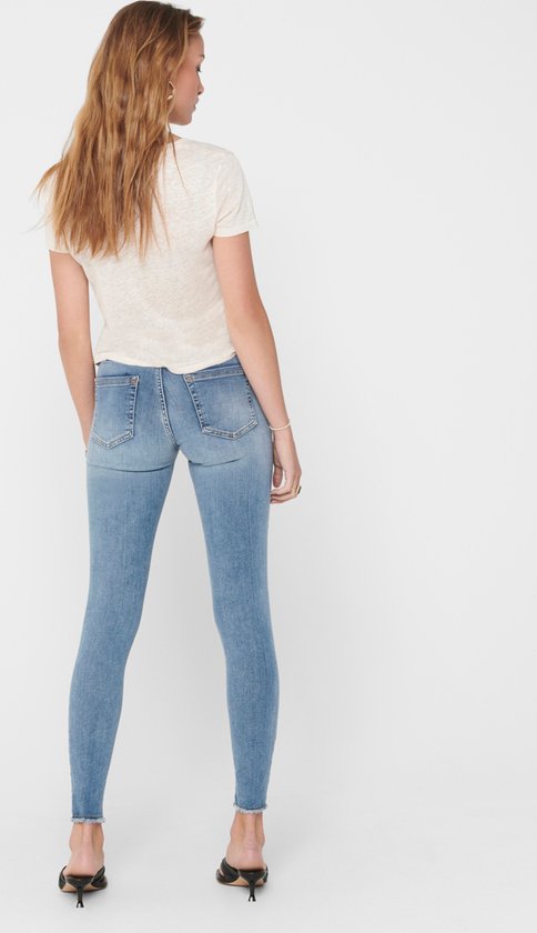 ONLY ONLBlush Skinny Fit Jeans voor dames, halfhoge enkels, blauw (light blue denim), (L) W x 34L