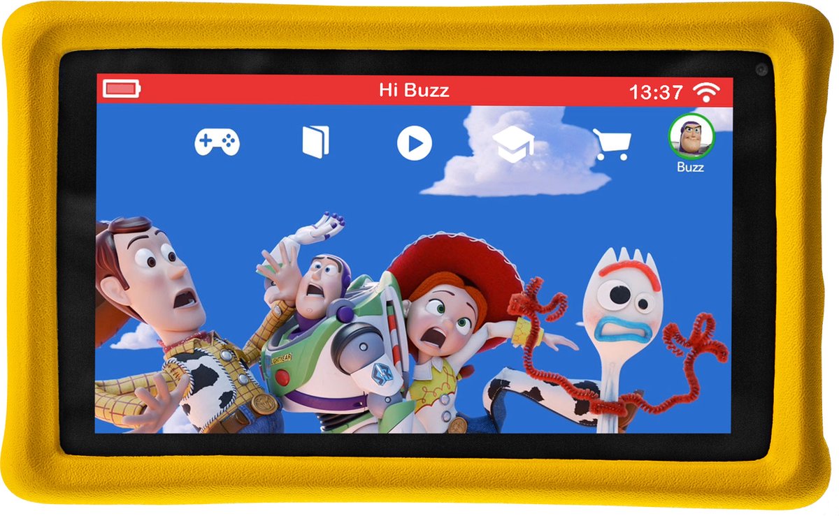 Pebble Gear Tablet voor Kinderen met Beschermhoes - Toy Story 4 - Veilig in gebruik - 7 inch