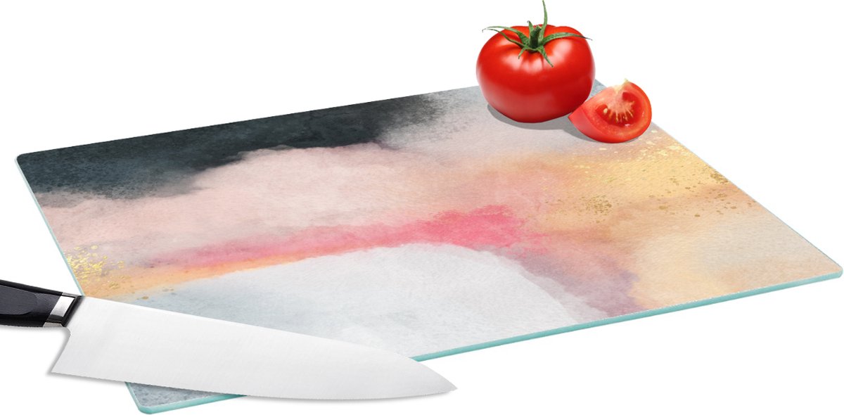 Glazen Snijplank - 39x28 - Verf - Abstract - Design - Snijplanken Glas