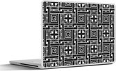 Laptop sticker - 12.3 inch - Geometrie - Patroon - Zwart - 30x22cm - Laptopstickers - Laptop skin - Cover