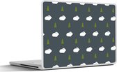 Laptop sticker - 15.6 inch - Bomen - Konijn - Patroon - 36x27,5cm - Laptopstickers - Laptop skin - Cover
