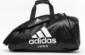 Adidas sporttas en rugzak Judo | PU-leer | zwart-wit (Maat: L)
