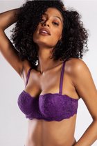 Purple-Daisy COLORS Dames Lingerie Voorgevormde Push-up Strapless beugel BH (121-006-1) - Maat 75A - PAARS