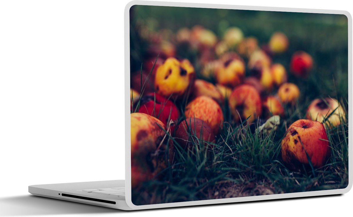 Laptop sticker - 10.1 inch - Landelijke decoratie - Herfst - Appel - Fruit - 25x18cm - Laptopstickers - Laptop skin - Cover