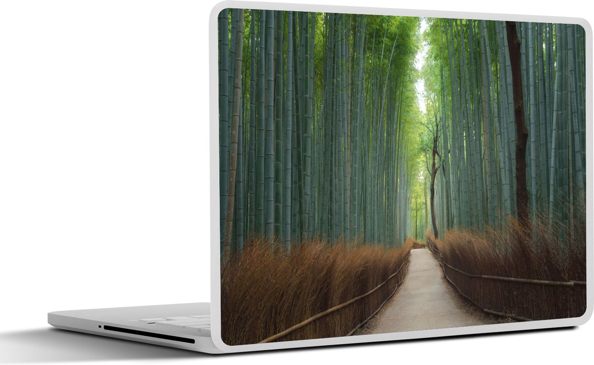 Laptop sticker - 17.3 inch - Bamboe - Pad - Bos - 40x30cm - Laptopstickers - Laptop skin - Cover