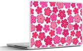 Autocollant pour ordinateur portable - 15,6 pouces - Fleurs - Rose - Motifs - 36x27,5 cm - Autocollants pour ordinateur portable - Skin pour ordinateur portable - Couverture