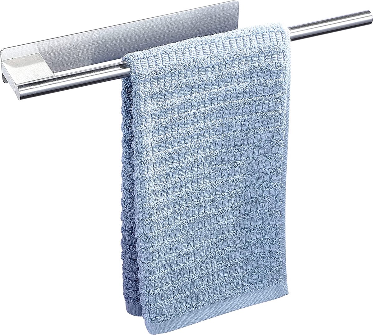OETAMS Handdoekhouder voor badkamer, handdoekhouder, zelfklevend, van roestvrij staal, zonder boren, 39 cm