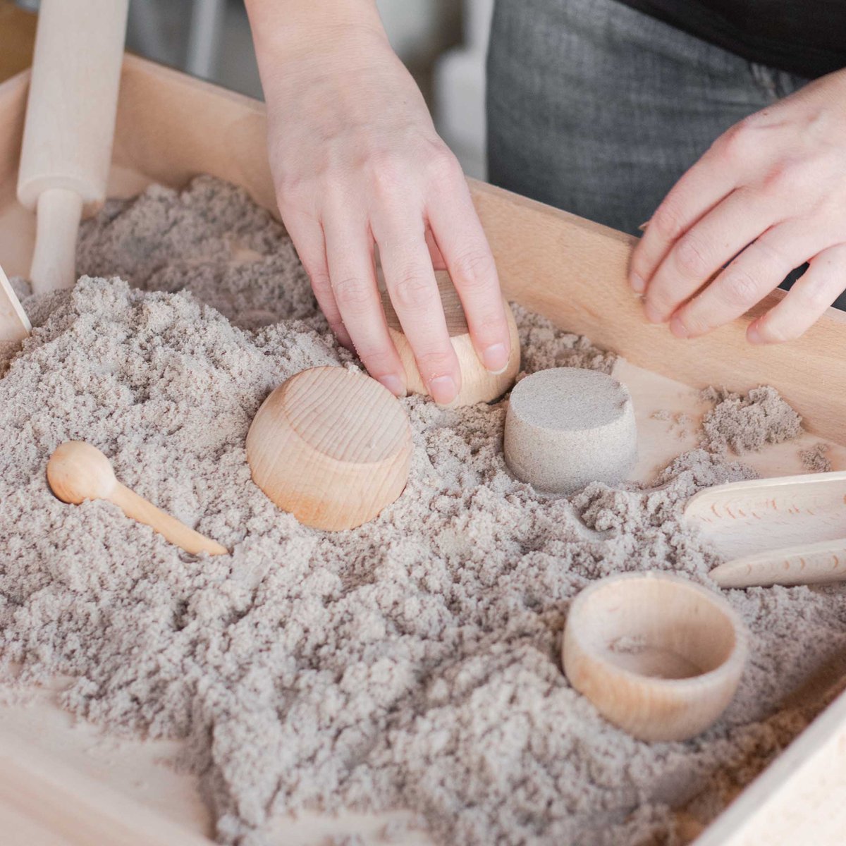 Sensory speelbak - houten speelbak - sensory bak - sensory play - zonder deksel — afbeelding 6
