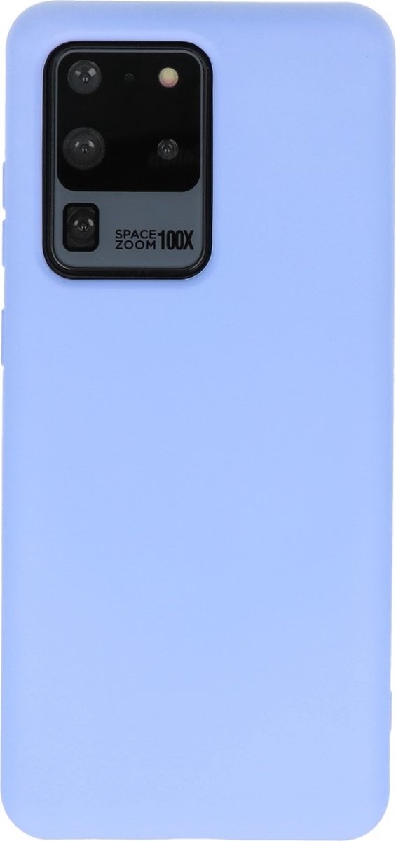 Hoesje 2.0mm Dikke Siliconen Back Cover Kleur Paars geschikt voor Samsung Galaxy S20 Ultra