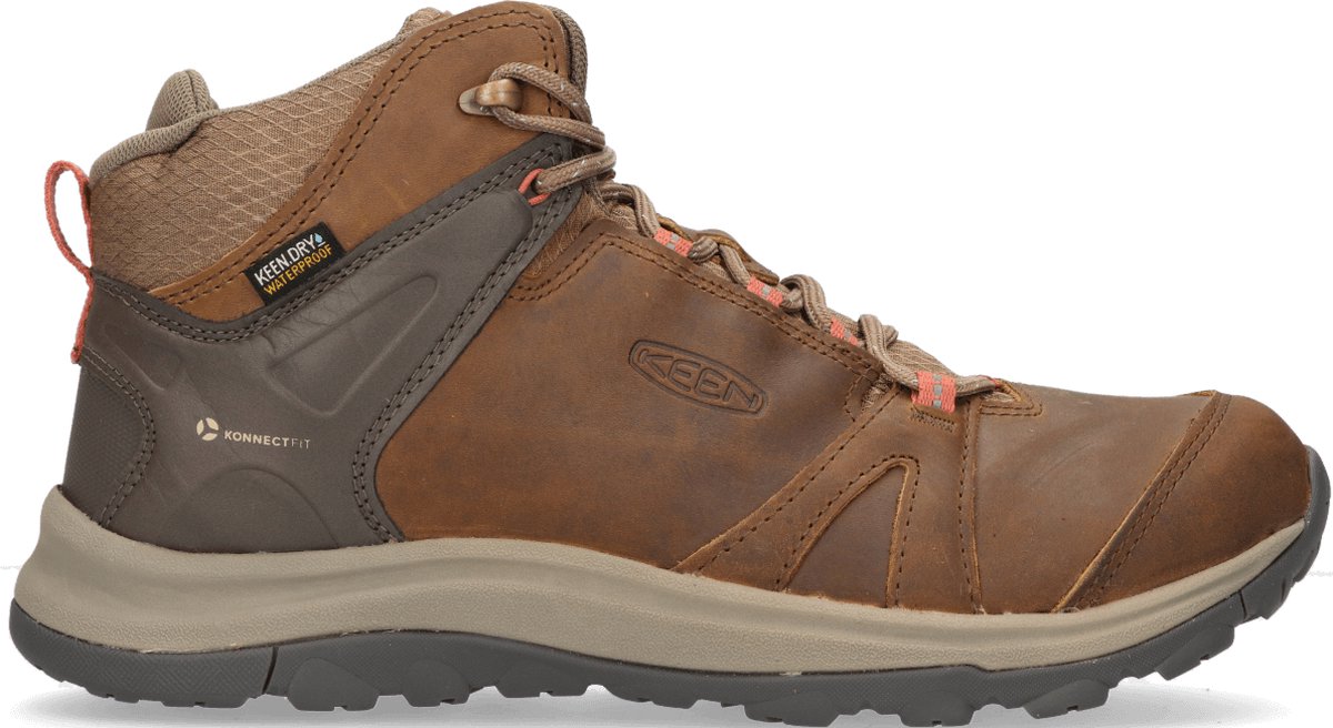 Keen Terradora II Mid Dames Wandelschoenen Brindle/Redwood Leer K1023728 Bruin