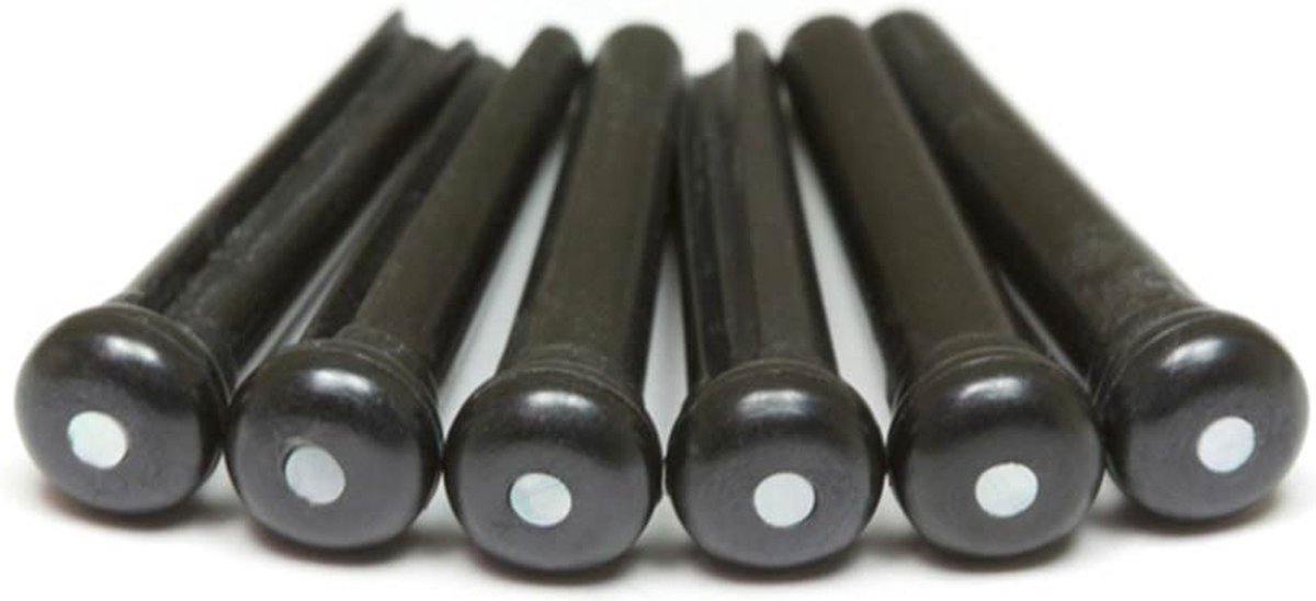Akoestische Gitaar 6 Brugpen Set Graphtech PP-2142-00 zwart parelmoer
