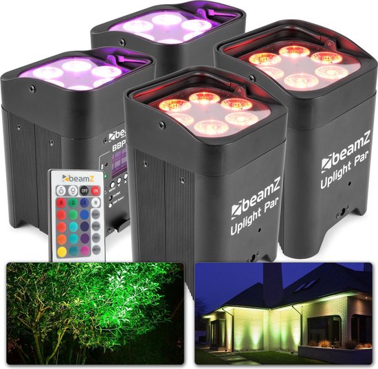 Par à leds sur batterie, DMX sans fil 4 X 12 W BeamZ