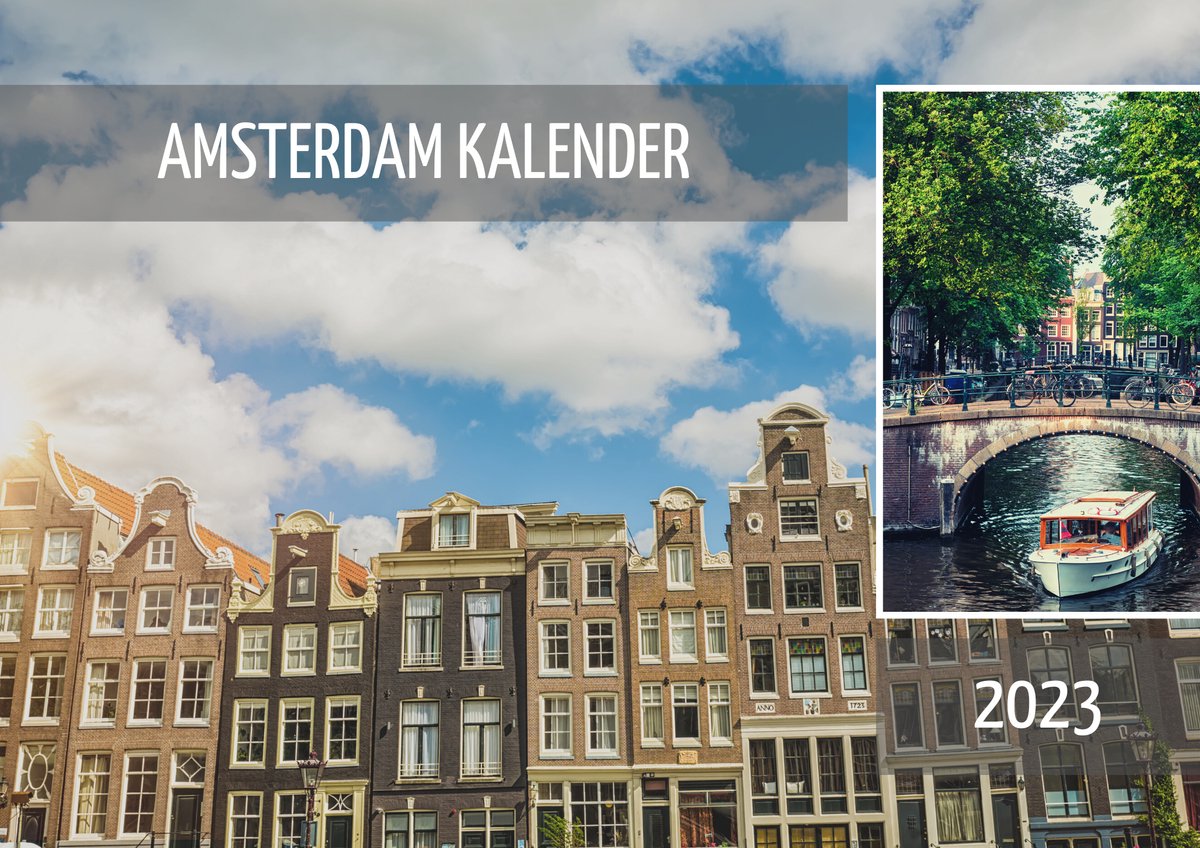 Kalender 2023 Wandkalender - Maandkalender - AMSTERDAM - Maand - A4 