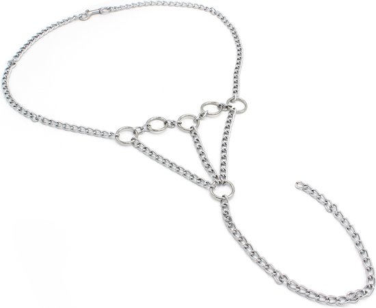 Trendy Sexy Rhinestone Ketting Body Lingerie Set Hart Sieraden for Dames Mode Bikini Ondergoed Bling Crystal BH Mooie geschenken (Main Stone Color : Silver, Metal color : 11