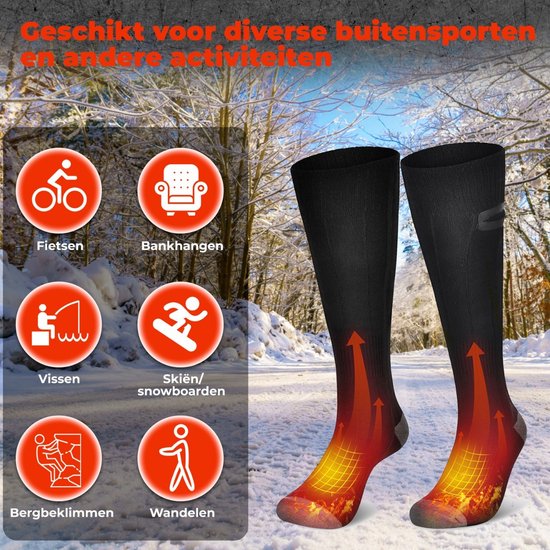 Chaussettes chauffantes, 4000mAh Chaussettes chauffantes Hommes Dames  Batteries Rechargeables Électriques Chaudes Chaussettes Chauffe-Pieds :  : Sports et Loisirs