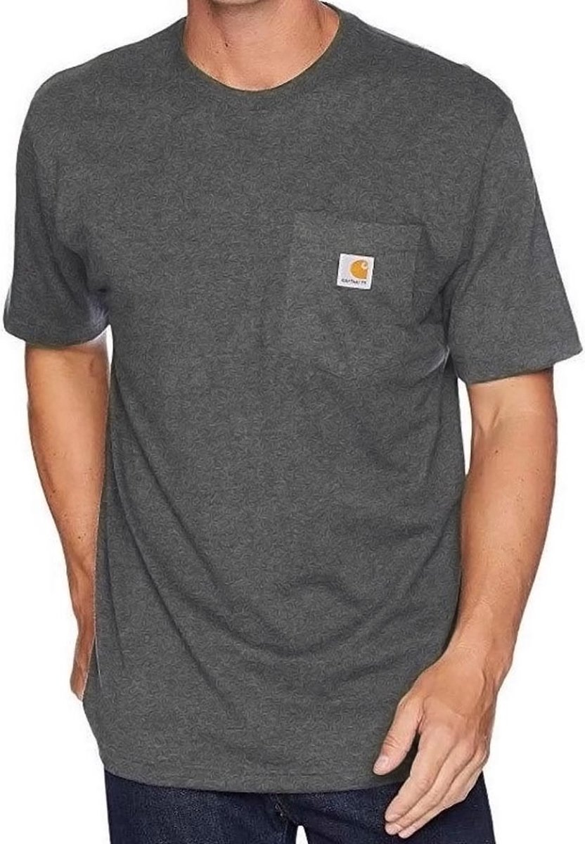 Carhartt K87 Pocket S/S T-Shirt Carbon Heather-XS Grijs