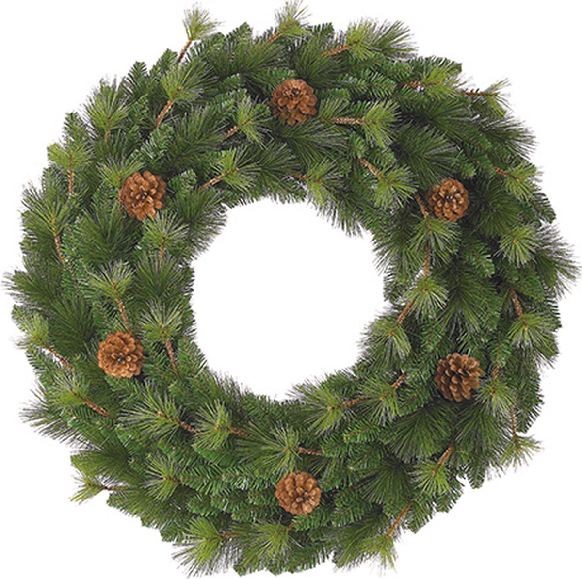 Kerstkrans met Noordelijke uitstraling, diameter 60 cm, feestelijke kerstversiering.