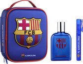 FC Barcelone Coffret Cadeau - Eau de Toilette 100 ml & Stylo à Parfum - Avec Trousse de Toilette
