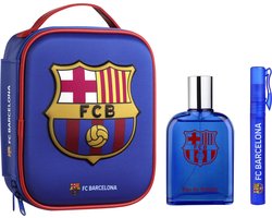 foto van FC Barcelona Geschenkset - Eau de Toilette 100 ml & Parfumpen - Met Toilettas