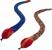 Nature Planet - Pluche slangen knuffels - set van 2x stuks van 150 cm