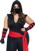 Costume de ninja et de samouraï | Deadly Low Kick Ninja Taille Plus | Femme | 3XL / 4XL | Costume de carnaval | Déguisements
