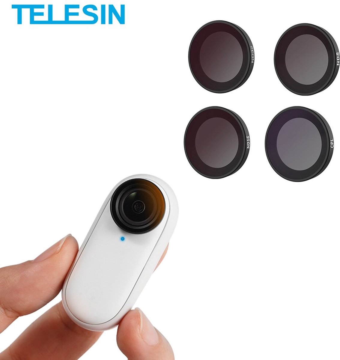 TELESIN CPL ND Lens Filter Set Optische Glas Aluminium Frame voor Insta360 Go2