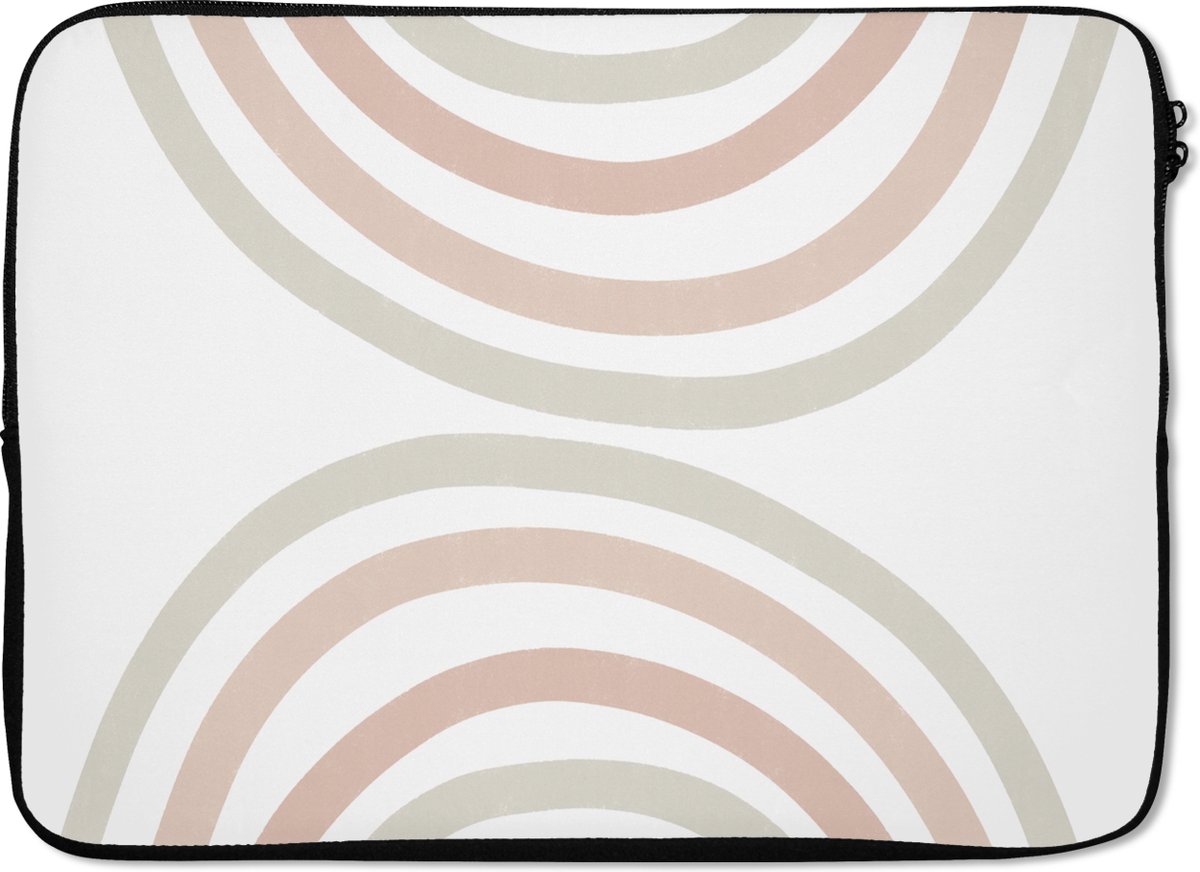 Laptophoes - Pastel - Design - Regenboog - Laptop case - 14 Inch - Laptophoezen
