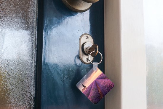 Porte-clés - Cadeaux - Lavande - Fleurs - Violet - Champ - Plastique