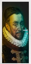 Deursticker Willem van Oranje - Kunst - Regenboog - 85x215 cm - Deurposter