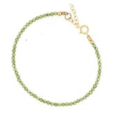 Pat's Jewels Armband - Armband dames - Kralen - Natuursteen kralen - Peridot - Geboortesteen - Goud